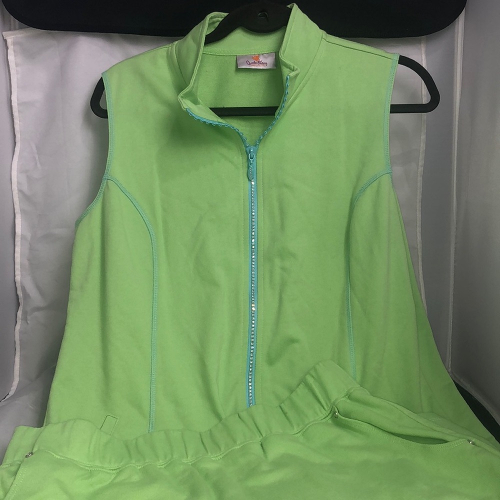 Quacker Factory Vest and Skort Set